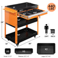 440-Pound Capacity 3-Tier Mobile Tool Cart